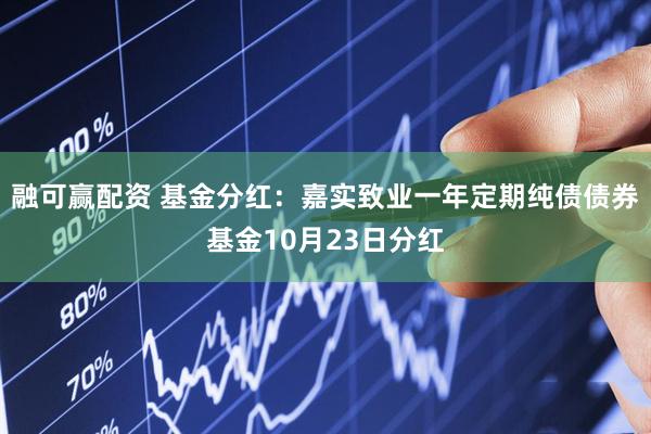 融可赢配资 基金分红：嘉实致业一年定期纯债债券基金10月23日分红