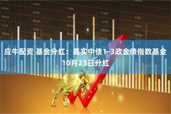 应牛配资 基金分红：嘉实中债1-3政金债指数基金10月23日分红