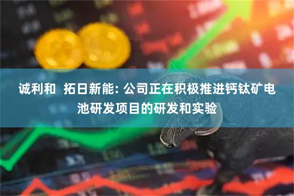 诚利和  拓日新能: 公司正在积极推进钙钛矿电池研发项目的研发和实验