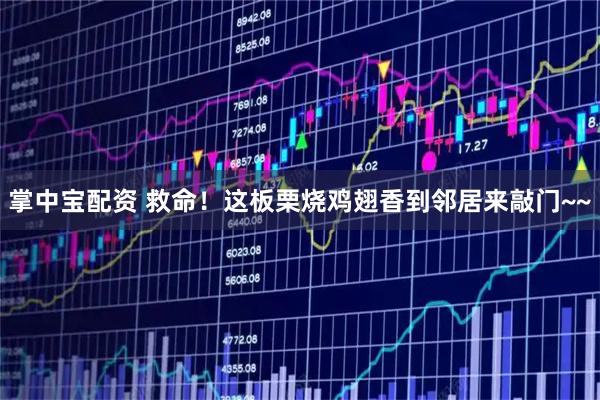 掌中宝配资 救命！这板栗烧鸡翅香到邻居来敲门~~