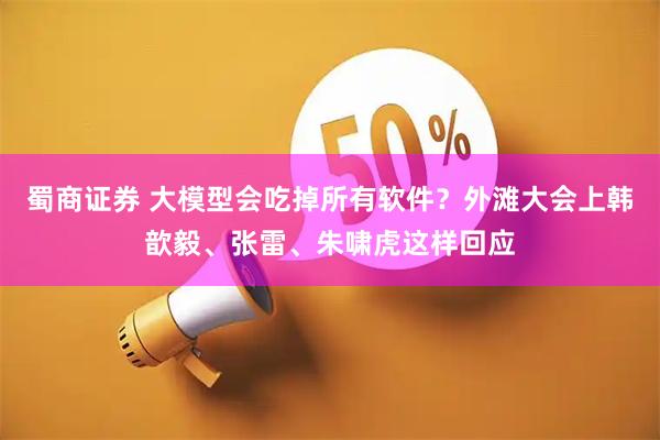 蜀商证券 大模型会吃掉所有软件？外滩大会上韩歆毅、张雷、朱啸虎这样回应